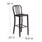 Flash Furniture 2PK 30"H Black-Gold Metal Barstool with Slat Back 2-CH-61200-30-BQ-GG - alternate 4