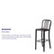 Flash Furniture 2PK 30"H Black-Gold Metal Barstool with Slat Back 2-CH-61200-30-BQ-GG - alternate 6