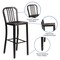 Flash Furniture 2PK 30"H Black-Gold Metal Barstool with Slat Back 2-CH-61200-30-BQ-GG - alternate 7