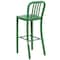 Flash Furniture 2PK 30" High Green Metal Barstool with Slat Back 2-CH-61200-30-GN-GG - alternate 2