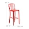 Flash Furniture 2 " High Red Metal Barstool with Slat Back, PK2 2-CH-61200-30-RED-GG - alternate 5
