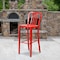 Flash Furniture 2 " High Red Metal Barstool with Slat Back, PK2 2-CH-61200-30-RED-GG - alternate 1