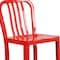 Flash Furniture 2 " High Red Metal Barstool with Slat Back, PK2 2-CH-61200-30-RED-GG - alternate 9