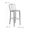 Flash Furniture 2PK 30" High Silver Metal Barstool with Slat Back 2-CH-61200-30-SIL-GG - alternate 6