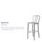 Flash Furniture 2PK 30" High Silver Metal Barstool with Slat Back 2-CH-61200-30-SIL-GG - alternate 3