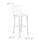 Flash Furniture 30" High White Metal Barstool with Slat Back, PK2 2-CH-61200-30-WH-GG - alternate 5