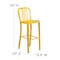 Flash Furniture 2PK 30" High Yellow Metal Barstool with Slat Back 2-CH-61200-30-YL-GG - alternate 6