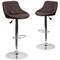 Flash Furniture Brown Vinyl Barstool, PK2 2-CH-82028A-BRN-GG - alternate 7