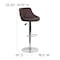 Flash Furniture Brown Vinyl Barstool, PK2 2-CH-82028A-BRN-GG - alternate 5