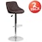 Flash Furniture Brown Vinyl Barstool, PK2 2-CH-82028A-BRN-GG - alternate 2