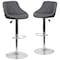 Flash Furniture Gray Vinyl Barstool, PK2 2-CH-82028A-GY-GG - alternate 2
