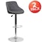 Flash Furniture Gray Vinyl Barstool, PK2 2-CH-82028A-GY-GG - alternate 7