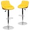 Flash Furniture Yellow Vinyl Barstool, PK2 2-CH-82028A-YEL-GG - alternate 2