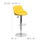 Flash Furniture Yellow Vinyl Barstool, PK2 2-CH-82028A-YEL-GG - alternate 6