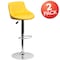 Flash Furniture Yellow Vinyl Barstool, PK2 2-CH-82028A-YEL-GG - alternate 8