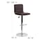 Flash Furniture Brown Vinyl Adjust Barstool, Counter Ht Swivel, Chrome Pedestal Base, PK2 2-CH-92023-1-BRN-GG - alternate 4