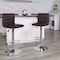 Flash Furniture Brown Vinyl Adjust Barstool, Counter Ht Swivel, Chrome Pedestal Base, PK2 2-CH-92023-1-BRN-GG - alternate 1