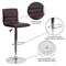 Flash Furniture Brown Vinyl Adjust Barstool, Counter Ht Swivel, Chrome Pedestal Base, PK2 2-CH-92023-1-BRN-GG - alternate 7