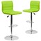 Flash Furniture Green Vinyl Adjust Barstool, Counter Ht Swivel, Chrome Pedestal Base, PK2 2-CH-92023-1-GRN-GG - alternate 5