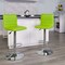 Flash Furniture Green Vinyl Adjust Barstool, Counter Ht Swivel, Chrome Pedestal Base, PK2 2-CH-92023-1-GRN-GG - alternate 1