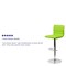 Flash Furniture Green Vinyl Adjust Barstool, Counter Ht Swivel, Chrome Pedestal Base, PK2 2-CH-92023-1-GRN-GG - alternate 3