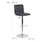 Flash Furniture Gray Vinyl Adjust Barstool, Counter Ht Swivel, Chrome Pedestal Base, PK2 2-CH-92023-1-GY-GG - alternate 5