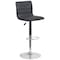Flash Furniture Gray Vinyl Adjust Barstool, Counter Ht Swivel, Chrome Pedestal Base, PK2 2-CH-92023-1-GY-GG - alternate 10