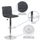 Flash Furniture Gray Vinyl Adjust Barstool, Counter Ht Swivel, Chrome Pedestal Base, PK2 2-CH-92023-1-GY-GG - alternate 7