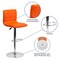 Flash Furniture Orange Vinyl Adjust Barstool, Counter Ht Swivel, Chrome Ped Base, PK2 2-CH-92023-1-ORG-GG - alternate 6
