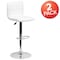 Flash Furniture White Vinyl Barstool, PK2 2-CH-92023-1-WH-GG - alternate 8