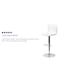 Flash Furniture White Vinyl Barstool, PK2 2-CH-92023-1-WH-GG - alternate 4