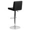 Flash Furniture Black Vinyl Adjustable Height Barstool, Panel Back, Chrome Base, PK2 2-CH-92066-BK-GG - alternate 6