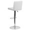 Flash Furniture White Vinyl Adjustable Height Barstool, Panel Back, Chrome Base, PK2 2-CH-92066-WH-GG - alternate 8