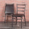 Flash Furniture Brown Ladderback Folding Chair, PK2 2-CY-180841-GG - alternate 1