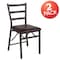 Flash Furniture Brown Ladderback Folding Chair, PK2 2-CY-180841-GG - alternate 4
