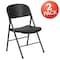 Flash Furniture Black Plastic Folding Chair, PK2 2-DAD-YCD-50-GG - alternate 3