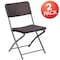 Flash Furniture Brown Rattan Plastic Chair, PK2 2-DAD-YCZ-61-GG - alternate 4