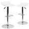 Flash Furniture White Vinyl Barstool, PK2 2-DS-801-CONT-WH-GG - alternate 3