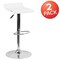 Flash Furniture White Vinyl Barstool, PK2 2-DS-801-CONT-WH-GG - alternate 2