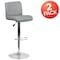 Flash Furniture Gray Vinyl Barstool, PK2 2-DS-8101B-GY-GG - alternate 2