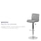 Flash Furniture Gray Vinyl Barstool, PK2 2-DS-8101B-GY-GG - alternate 6