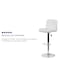 Flash Furniture White Vinyl Barstool, PK2 2-DS-8101B-WH-GG - alternate 5