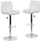 Flash Furniture White Vinyl Barstool, PK2 2-DS-8101B-WH-GG - alternate 3