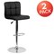 Flash Furniture Black Quilted Vinyl Barstool, PK2 2-DS-810-MOD-BK-GG - alternate 2