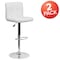 Flash Furniture White Quilted Vinyl Barstool, PK2 2-DS-810-MOD-WH-GG - alternate 4
