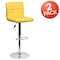 Flash Furniture Yellow Quilted Vinyl Barstool, PK2 2-DS-810-MOD-YEL-GG - alternate 6