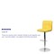 Flash Furniture Yellow Quilted Vinyl Barstool, PK2 2-DS-810-MOD-YEL-GG - alternate 3