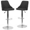 Flash Furniture Trieste Contemporary Adjustable Height Barstool in Black Fabric, PK2 2-DS-8121A-BLK-F-GG - alternate 7