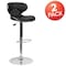 Flash Furniture Black Vinyl Barstool, PK2 2-DS-815-BK-GG - alternate 2