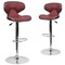 Flash Furniture Burgundy Vinyl Barstool, PK2 2-DS-815-BURG-GG - alternate 4